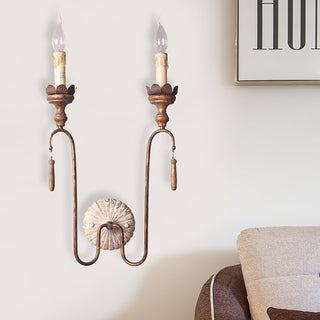 Avelaris Lampe Murale Vintage Industrielle en Bois et Métal