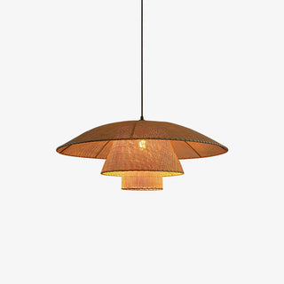Orvellace Rotin Vintage Pendentif Lampe