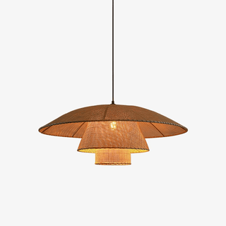 Orvellace Rotin Vintage Pendentif Lampe