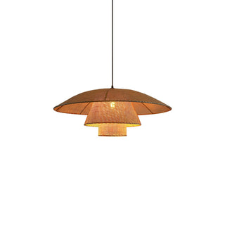 Orvellace Rotin Vintage Pendentif Lampe