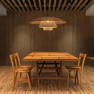 Orvellace Rotin Vintage Pendentif Lampe