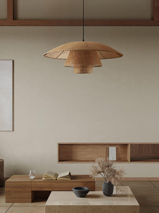 Orvellace Rotin Vintage Pendentif Lampe