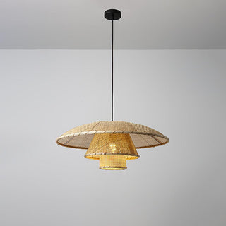 Orvellace Rotin Vintage Pendentif Lampe