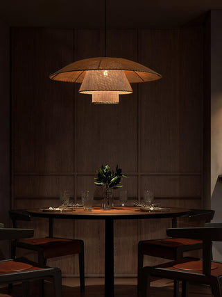 Orvellace Rotin Vintage Pendentif Lampe