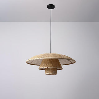 Orvellace Rotin Vintage Pendentif Lampe