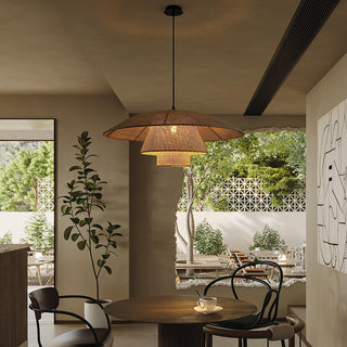 Orvellace Rotin Vintage Pendentif Lampe