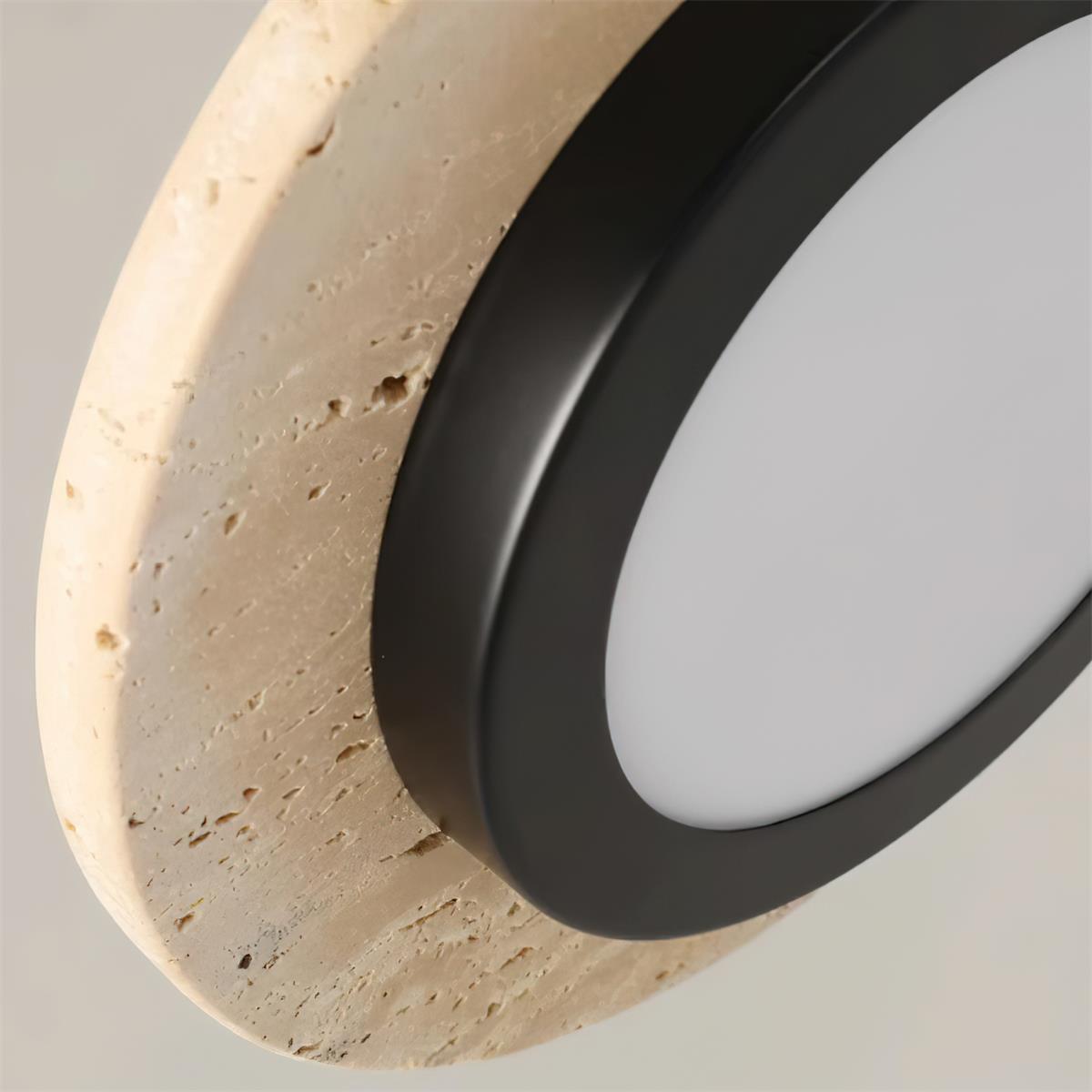 Valen Travertine LED Pendant Light-Neutral Decor