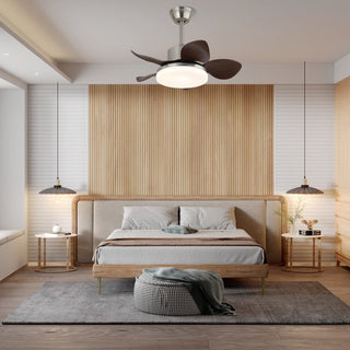 Plafonnier Ventilateur Kaelen en Bois