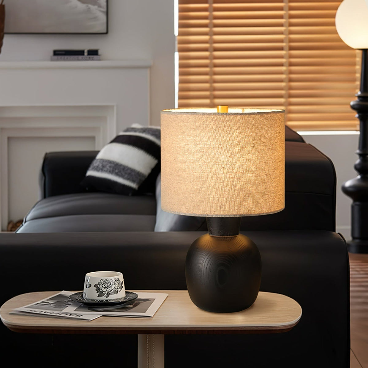 Joan Lampe de Table Minimaliste en Bois
