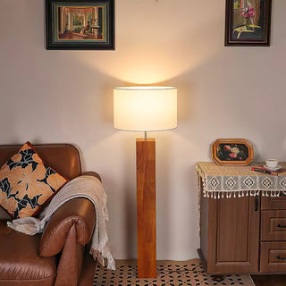 Timberline Lampadaire en Tissu Et Bois