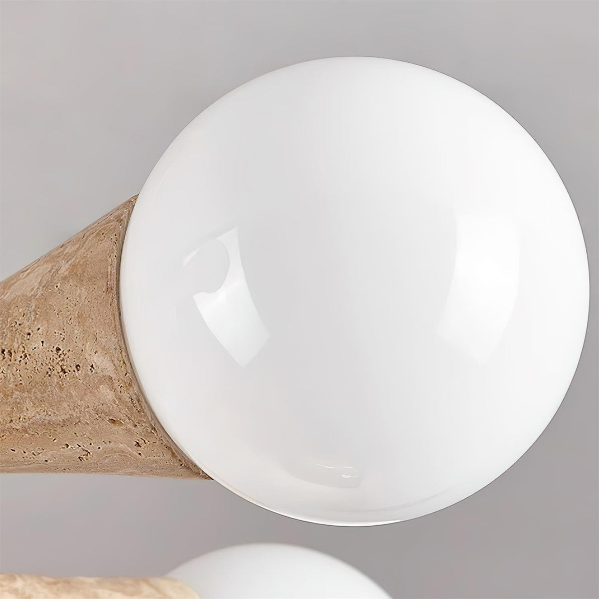 Ritta Flush Mount Ceiling Light Wood Travertine-Neutral Decor
