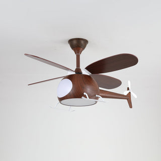 Ventilateur de plafond et luminaire Aviara Bois Moderne pour chambre d'enfant