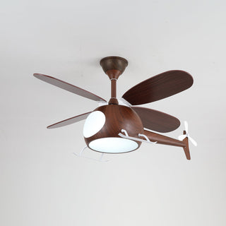 Ventilateur de plafond et luminaire Aviara Bois Moderne pour chambre d'enfant