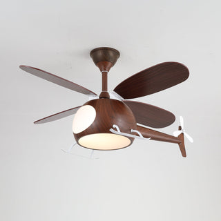 Ventilateur de plafond et luminaire Aviara Bois Moderne pour chambre d'enfant