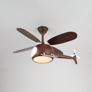 Ventilateur de plafond et luminaire Aviara Bois Moderne pour chambre d'enfant