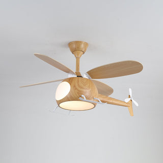 Ventilateur de plafond et luminaire Aviara Bois Moderne pour chambre d'enfant