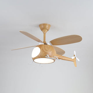 Ventilateur de plafond et luminaire Aviara Bois Moderne pour chambre d'enfant