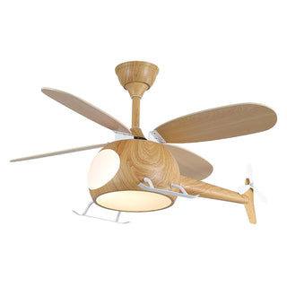 Ventilateur de plafond et luminaire Aviara Bois Moderne pour chambre d'enfant