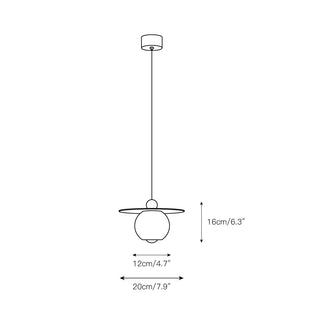 Alvarel Suspension Moderne Cordon Laiton Albâtre