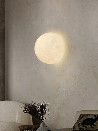 Olsolan Applique Murale 3D en Plastique Art Nordique Lune-Luire