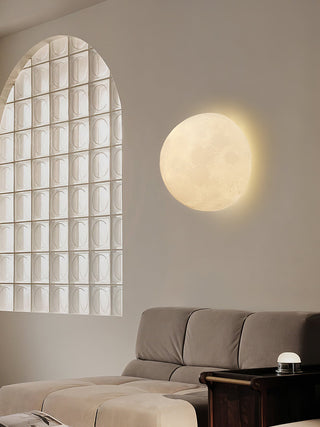Olsolan Applique Murale 3D en Plastique Art Nordique Lune-Luire