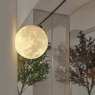 Olsolan Applique Murale 3D en Plastique Art Nordique Lune-Luire