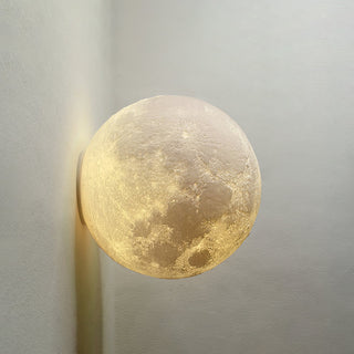 Olsolan Applique Murale 3D en Plastique Art Nordique Lune-Luire