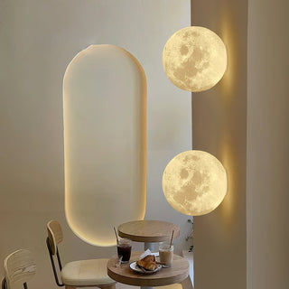 Olsolan Applique Murale 3D en Plastique Art Nordique Lune-Luire