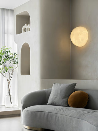 Olsolan Applique Murale 3D en Plastique Art Nordique Lune-Luire