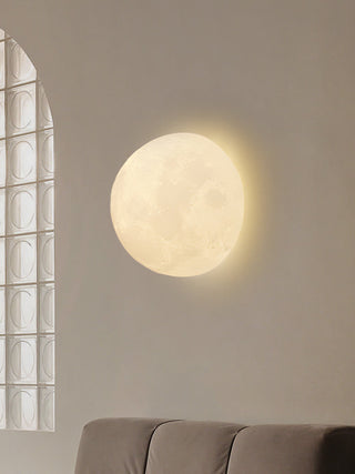 Olsolan Applique Murale 3D en Plastique Art Nordique Lune-Luire