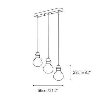 Votheor Suspension Moderne Unique Corde Verre