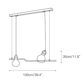 Votheor Suspension Moderne Unique Corde Verre