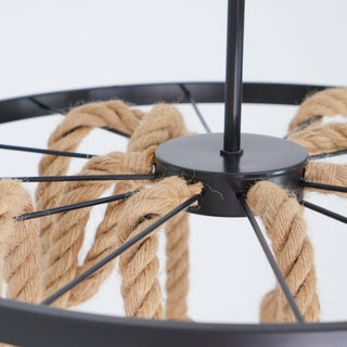 Lustra Lustre Corde de Chanvre Industriel Six Têtes-Luire