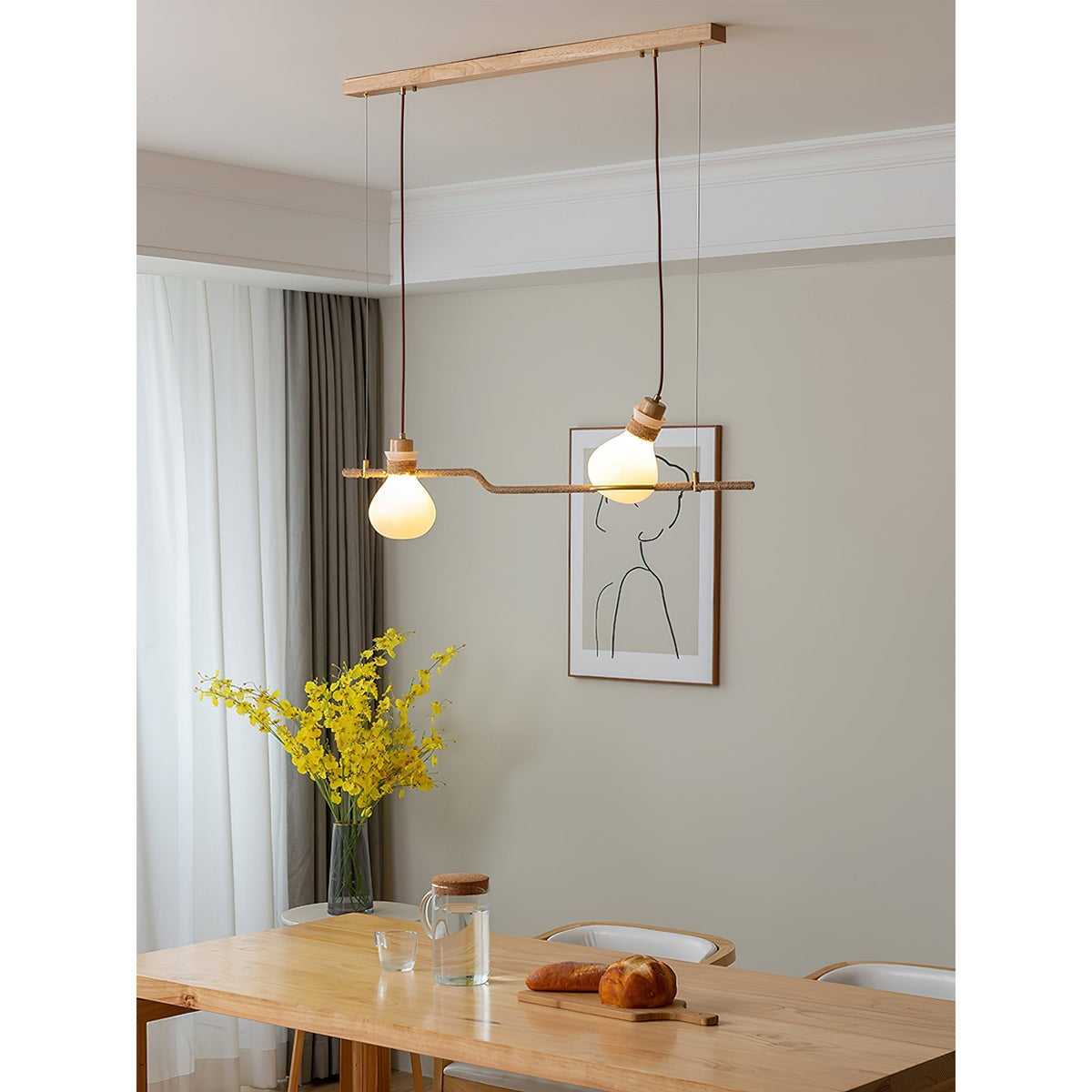 Votheor Suspension Moderne Unique Corde Verre