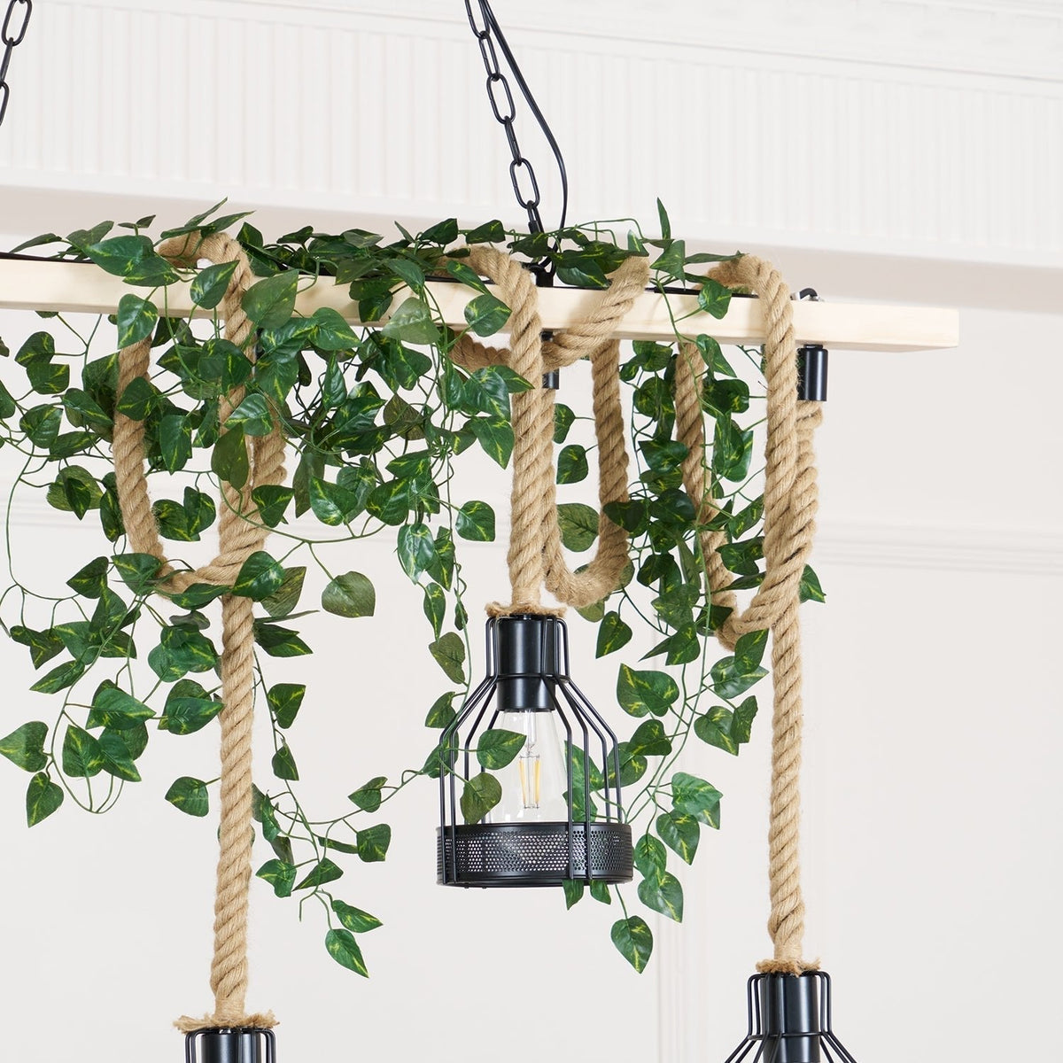 Dovaria Suspension Lampe Corde de Chanvre Industriel