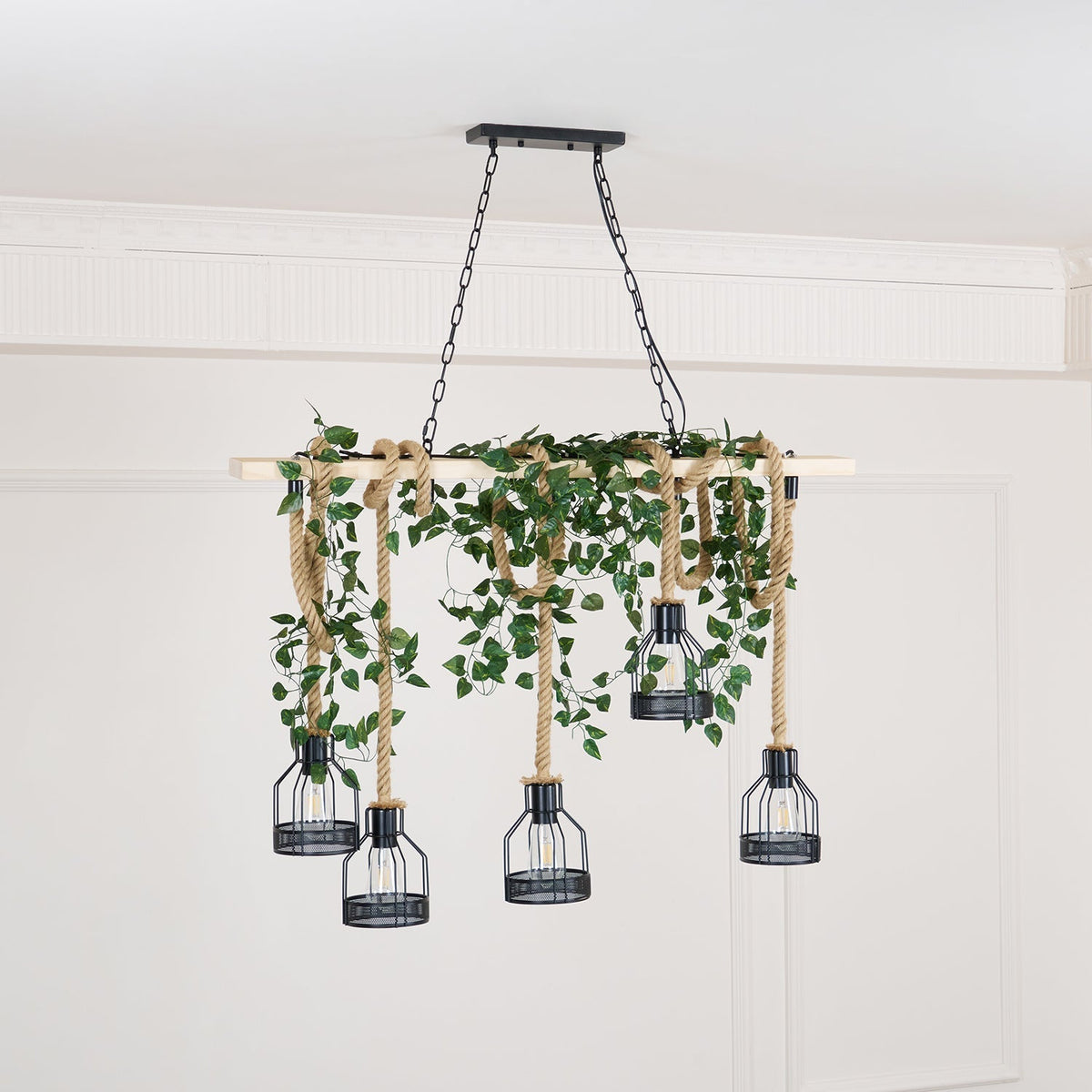 Dovaria Suspension Lampe Corde de Chanvre Industriel