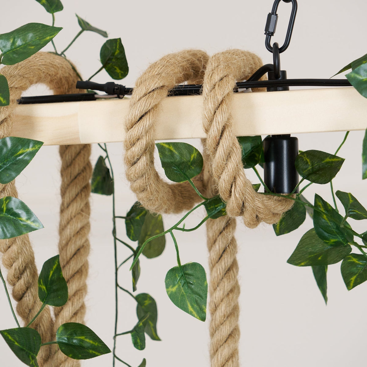 Quoro Lustre Industriel en Corde de Chanvre Style Grenade