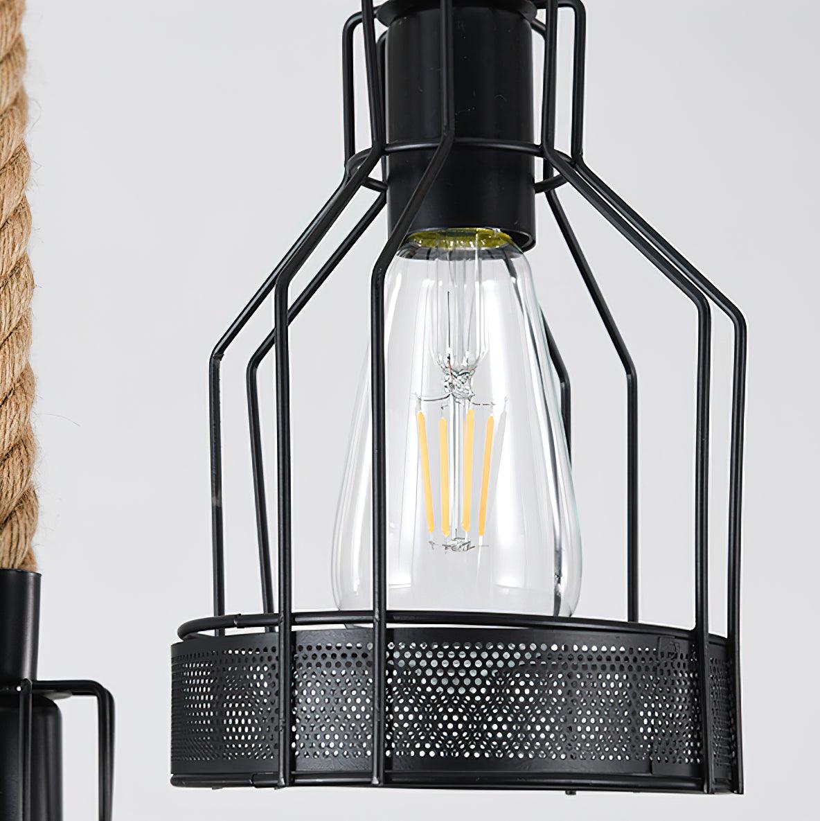 Dovaria Suspension Lampe Corde de Chanvre Industriel