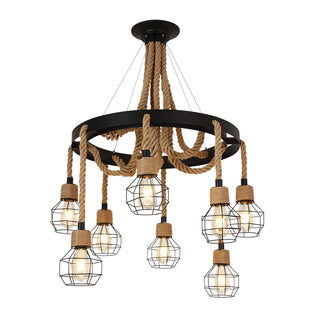 Lustra Lustre en Corde de Chanvre Industriel