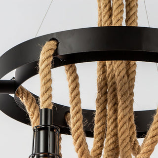 Lustra Lustre en Corde de Chanvre Industriel