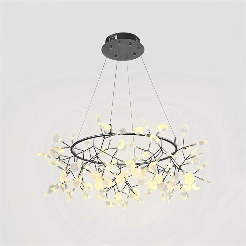 Arthearae Lustre Métal Acrylique Rond Luxe Postmoderne