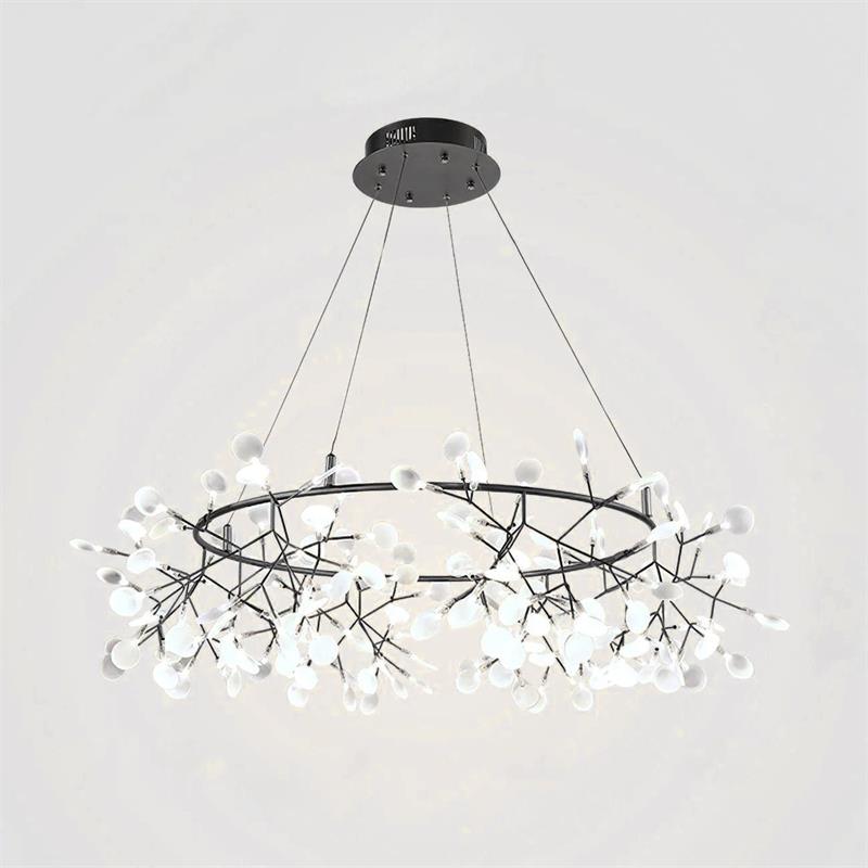 Arthearae Lustre Métal Acrylique Rond Luxe Postmoderne