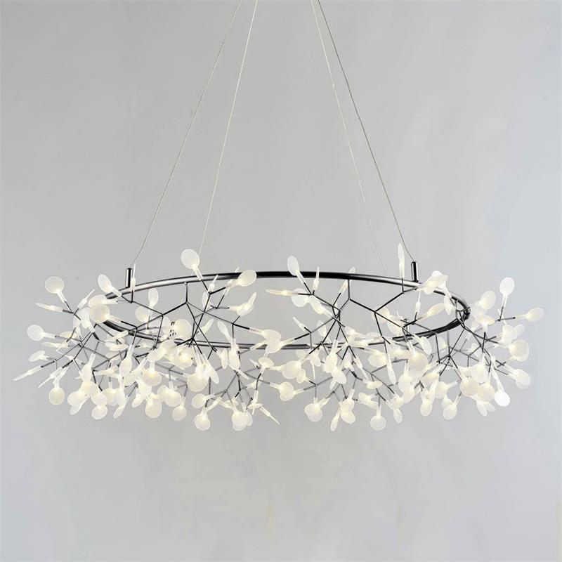 Arthearae Lustre Métal Acrylique Rond Luxe Postmoderne