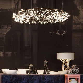 Arthearae Lustre Métal Acrylique Rond Luxe Postmoderne