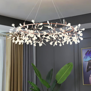Arthearae Lustre Métal Acrylique Rond Luxe Postmoderne