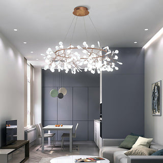 Arthearae Lustre Métal Acrylique Rond Luxe Postmoderne