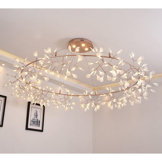 Arthearae Lustre Métal Acrylique Rond Luxe Postmoderne