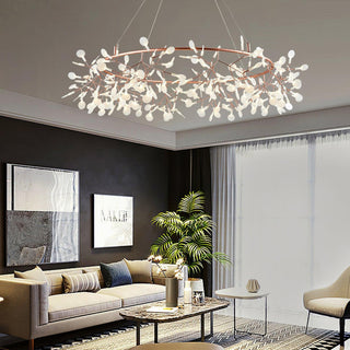 Arthearae Lustre Métal Acrylique Rond Luxe Postmoderne