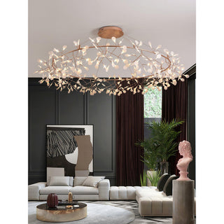 Arthearae Lustre Métal Acrylique Rond Luxe Postmoderne