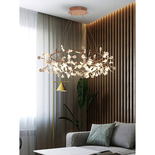 Arthearae Lustre Métal Acrylique Rond Luxe Postmoderne
